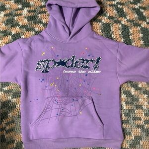 Men's Purple Spider Graphic Hoodie